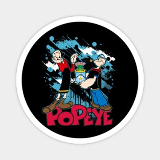 Popeyes Timeless Appeal Commemorate His Endearing Character and Memorable Adventures on this Cartoon Magnet